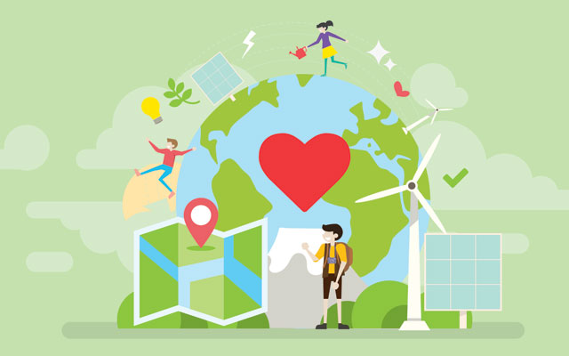 Sustainable tourism icon